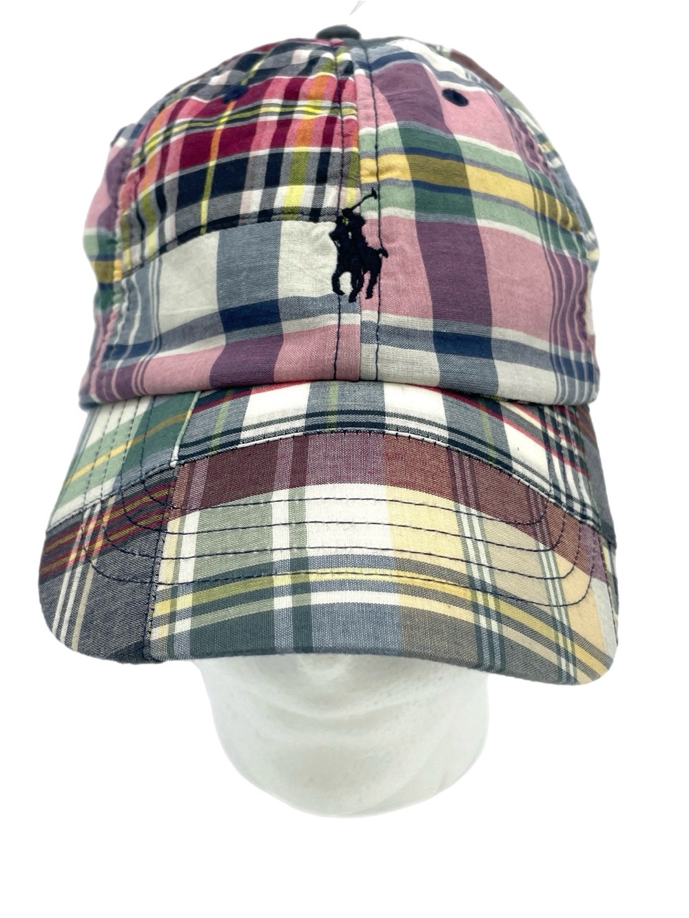 Polo Ralph Lauren Plaid Madras Patchwork Cap Hat